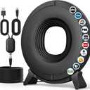 TV Antenna Indoor for Local Channels, Antenna for Smart TV 360° Reception,Digital Antenna for Long Range Reception and All Smart/Old TVs, Supports 4K 1080P HD VHF UHF