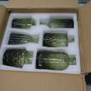 SUPMIND 12pcs Glass Bud Vase Set, Small Green Flower Vases for Centerpieces in Bulk, Mini Vintage Vase for Wedding, Home,Table Decoration