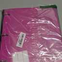 INFUN 1 Inch 3-Ring Telescoping Project Organizer Binder, 13 Pocket, Customizable Front Cover, 5 Colors Pocket Divider and Plastic Binder Pocket, 225 Sheet Capacity - Pink