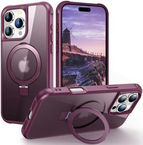 Set of 6 Hocase for iPhone 16 Pro Case 6.3", with Magnetic Ring Stand [Compatible with MagSafe] [Military Grade Protection] Slim Shockproof Translucent Protective Phone Case - Red