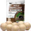 Mole Repellent for Lawns, Mole and Vole Repellent Outdoor, Gopher Repellent, Groundhog Repellent Outdoor, Armadillo Repellent, Mole Deterrent for Yard, Lasts Up to 3 Months, 8 Balls