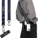 MAGEASY Universal Cell Phone Lanyard Crossbody - Anti-Theft Crossbody Phone Strap for iPhone 16 Pro Max & Most Smartphones, for Men & Women | 20mm (Midnight Blue)