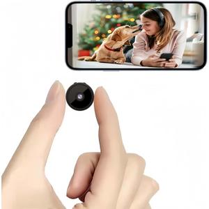 HsiaoPun Home Camera 1080P Wireless WiFi Small Nanny Cam Portable Indoor Secret Tiny Video Security Cameras with AI Motion Detection Night Vision