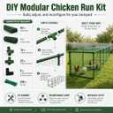 Portable Chicken Tunnel for Outside, 6-Section DIY Chicken Coop Kit with Run, Metal Chicken Run Frame Kit with PVC Coated Chicken Wire, Green Chicken Fencing for Backyard(146 x 24 x 24 Inches)