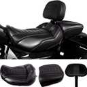 Driver Passenger Solo Seat Backrest Kits Compatible With For Harley Touring Street Road Glide FLHX FLTRX ST 2024 2025 2026 (Black Purple)