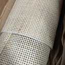 24" Width Natural Square Cane Webbing 5Feet, Rattan Webbing Roll for Caning Projects, Woven Open Mesh Cane for Furniture, Chair, Cabinet, Ceiling, Bed