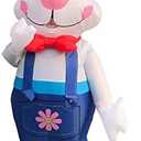 Arokibui Inflatable Easter Bunny Costume Adult Blow up Rabbit Costume Rabbit Mascot Suit Fancy Dress Unisex