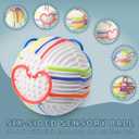 Sensory Activity Board Upgraded- 3D Sensory Activity Ball,Stress Relief Toy,Silicone Fidget Toy for Stress Relief,Anxiety,Autism,ADHD,Kids 3+ & Adults,with Travel Storage Bag & 16 Strings(Matte White)