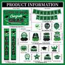 Graduation Decorations 2026 Green Graduation Party Decor Set include Congrats Grad Banner Backdrop Class of 2026 Balloons Party Supplies