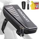 Himiway Bike Top Tube Bag EVA Hard Shell Bike Frame Bag IP65 Waterproof Bike Rack Bag Carbon Pattern PU Bicycle Top Tube with Logo Reflective Bike Bag Frame Large Capacity Fit Most Bike Frame