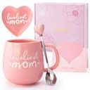 Mothers Day Gifts for Mom from Daughter Son, Moms Birthday Gifts - Loveliest Mom Cup - Mother's Day Coffee Mug Jewelry Dish Gift Set for Mummy Mother Personalized Useful Unique Gift for Moms