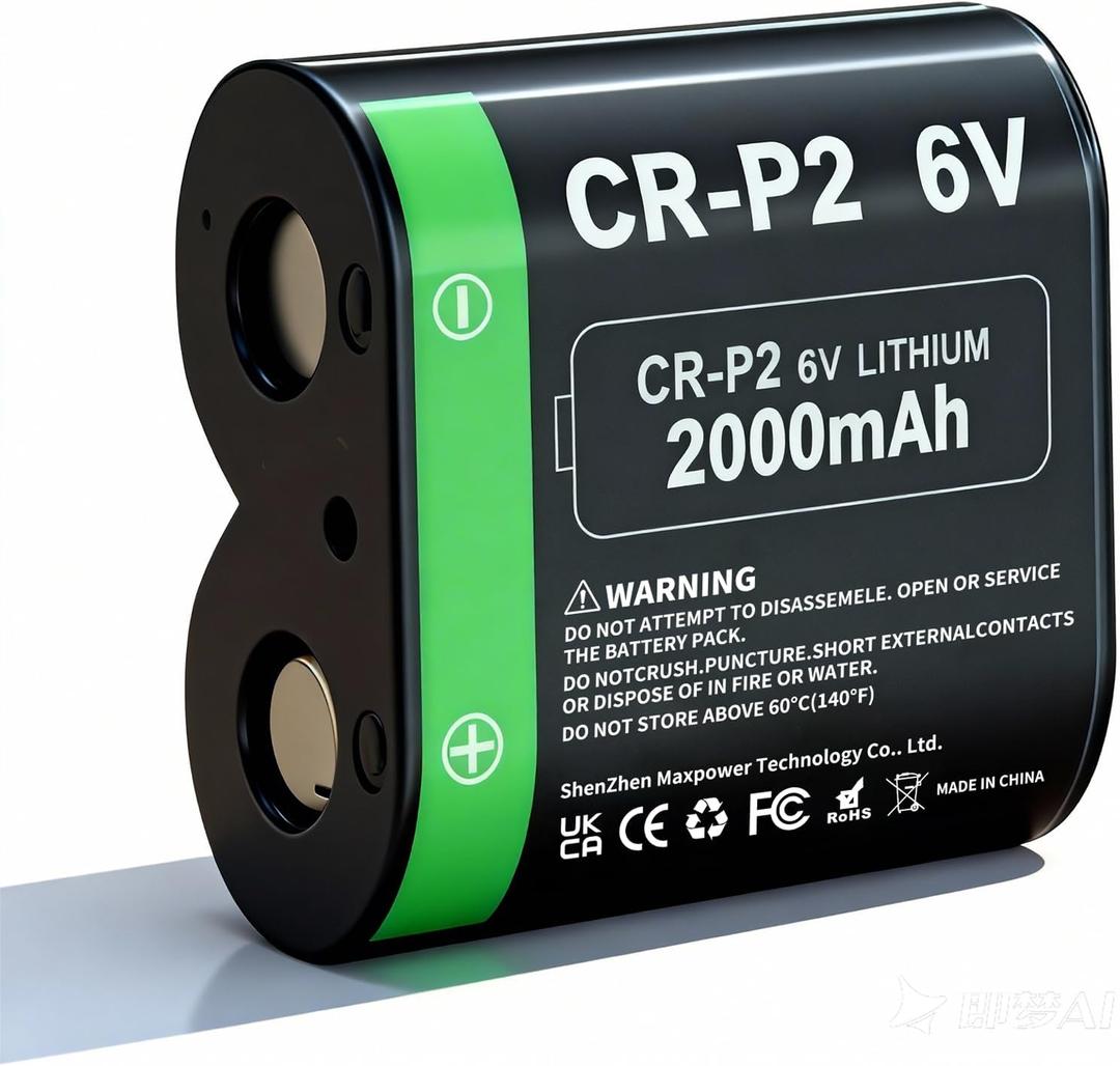 CR-P2 Batteries, (New Upgraded) 2000mAh 6 Volt Lithium Photo Battery Replaces 223A, 2CR-P2, EL223AP and DL223A, 1-Pack