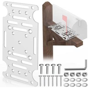 Mailbox Mounting Bracket, Heavy-Duty Plate for Post Mount Mailboxes Compatible with Mail Boss, Architectural MAILBOXES, Gibraltar, hykolity, ShoppingOnBed, adoorn (White)
