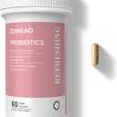 ZOWEAO Women's Dally Probiotics with Cranberry and Ashwagandha 60 Veggie Capsules. Pack of 2