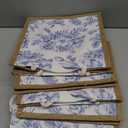 Paterr 6 Pcs Bridesmaid Bags Blue White Vintage Floral Burlap Tote Bridal Party Gift Bags Reusable Jute Tote with Handles Medium for Wedding Day Engagement DIY Shopping Bridal Shower