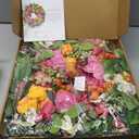 24 Inch Spring Wreaths for Front Door Outside,Handcrafted Garden Rose & Peony Style Summer Wreath with Pink,Orange Ivory Flowers- Lush Spring Door Wreath for Farmhouse Home Wall Porch Window