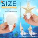 Hortsun 2 Piece Seashell Night Light Seashells and Sea Animal Plug in Night Light Beach Theme Bathroom Decor for Bedroom Bathroom Kitchen Home Decor