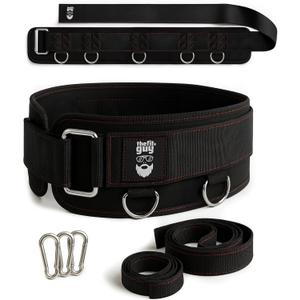 THEFITGUY Multi-Attachment Belt for Cable Machine and Smart Home Gym Squats and Hip Thrusts, 5 Attachment Points for Optimal Weight Distribution, 2 Straps (40 & 27) and 3 Metal Snap Hooks Included