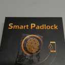 eLinkSmart Fingerprint Gym Locker Lock, Keyless Biometric Padlock, Weatherproof Electronic Digital Smart Combo Pad Lock for Outdoor Fence Gate Storage Fridge Helmet Ski Pool Shed (Black, with Cable)