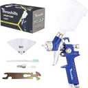 General Purpose Touch Up Spray Gun Air Paint Sprayer with 0.8mm Nozzle 125cc Cup and 6Pcs Paint Strainers