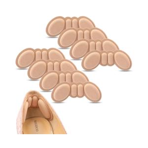 3 x Heel Grips Liner Cushions Inserts for Loose Shoes, Heel Pads Snugs for Shoe Too Big Men Women, Heel Grips Protectors for Blisters Pain, Filler Make Shoes Fit Tighter (RosyBrown H)