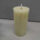 Flameless Flickering 4" x8" Real Wax Ivory Remote Candles with Candle Grease, Pack of 2 Timer LED Battery Operated Fake Warm Light Pillar Candles for Home, Banquet, Ceremony Decoration