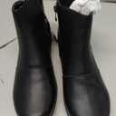 Women's Ankle Boots Flat Booties Casual Short Boots Comfortable Walking Boots for Women (Black) 11