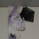 Greatever Dry Snorkel Set,Panoramic Wide View Anti-Fog Scuba Diving Mask,Professional Snorkeling Gear for Adults Kids (Large, Purple)