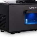 Luma Nugget Countertop Ice Maker, 44 lbs in 24 Hours, Black Stainless Steel Ice Machine, Perfect for Home Bar, Kitchen Countertop, RV, Home Office
