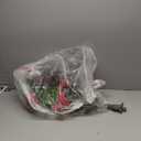 2 Pack 3ft Christmas Artificial Poinsettia Flowers Urn Filler Outdoor Prelit Topiary Trees Large Lighted Poinsettias Faux Poinsettia Trees with LED Lights Stake for Porch Yard (Red,White)