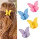 Butterfly Hair Clips for Women Girls 2.7" Butterfly Hair Claw Clips Butterfly Clips for Thick Thin Hair Small Butterfly Hair Clips Medium Butterfly Claw Clips Cute Butterfly Hair Accessories (Medium, Style-08)