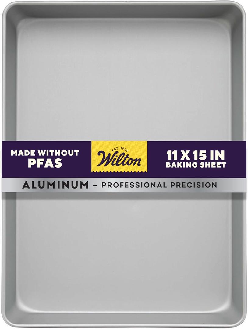 Wilton 11 x 15 Inch Aluminum Baking Sheet Pan, 2-Inch Deep Cake Pan, Even Heating, Rust-Resistant, Professional Quality
