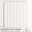 Bumusty Large Cork Board Alternative-48 x 36" Felt Bulletin Board Tiles, with 30 Pushpins, 70 Adhesive Tabs, Fine-Stripe 12-Pack, Cork Boards for Office Push Pin Board Felt Board-Milky White