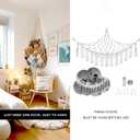 Amdermi Novel Stuffed Animal Hammock Corner Hanging Net for Stuff Aniaml Storage Macrame Toy Display Plush Toy Holder-Perfect for The Tiny Space Walls (Cream, XXL)