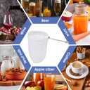 3Pcs Fine Mesh Strainer Bags, Ultra Fine Mesh Strainer Bags, Reusable Cheese Cloth Bag for Straining with Stainless Steel Handle Frame, Muslin Cloth For Straining, Reusable Filter for Nut Milk, Juices