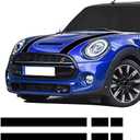 Car Styling Hood Bonnet Stripes Sticker Trunk Rear Engine Cover Vinyl Decal Stickers for Mini Cooper R56 R57 F55 F56 Accessories (Black-Gray)