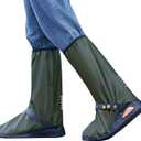 Rain Shoe Covers Waterproof Rain Boot Shoe Cover for Men and Women (Green, XL)
