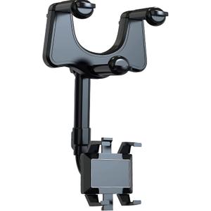 360 Degree Rotatable and Retractable Car Phone Holder, Black, Compatible with iPhone