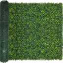 Artificial Boxwood Roll Panels,48 X 120 in(40 sqft) UV-Anti Artificial Ivy Privacy Fence Wall Screen for Indoor Outdoor Green Grass Wall Decor & Ivy Fence Covering Privacy