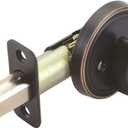 Design House Keyed Entry Door Deadbolt with One Keyed Side and Twist-Knob Interior, 2-Way Adjustable Latch, Fits Standard Doors, Oil Rubbed Bronze  Design House, 750869