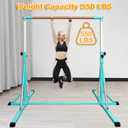 FC FUNCHEER Gymnastics Bar for Kids Ages 3-15, 35" to 60" Adjustable Height, 4FT Wide Base - Professional Kip Bar with 360 Stability & Fiberglass Crossbar, Easy Fold&Solid Design for Home Training