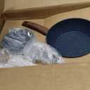 Kitchen Academy Pots and Pans Set Non Stick - 12 Piece Induction Kitchen Cookware Sets, Blue Granite Nonstick Cooking Pans Set
