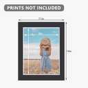 10 Pack Pre-Cut 11 x 14 Black Picture Mats for 8.5x11 Photos - White Core Bevel Cut Frame Matte, Acid Free, Ideal for Frames/Artwork/Prints