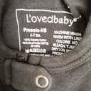 L'ovedbaby Baby Organic 2-way Zipper Footie (Black, NewBorn)
