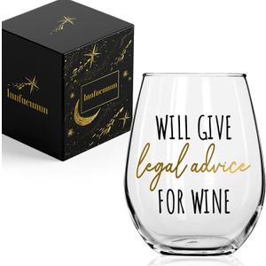 Lawyer Gifts Wine Glass Gift,Idea for Law School, Judge, Women, Men, Attorney, Student, Paralegal, Graduation, Prosecutor-15oz