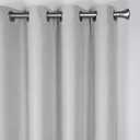 SUN+BLK Nantes Luxury Insulated Total Blackout Grommet Single Curtain Panel, Noise Reducing, Light Blocking, Light Grey, 52x63