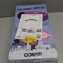 Conair Worldwide Folding Handle Hair Dryer with Concentrator & Diffuser, 1875W Travel Blow Dryer with Smart Voltage Technology, Ionic Conditioning Fights Frizz, 3 Heat & 2 Speed Settings, Purple