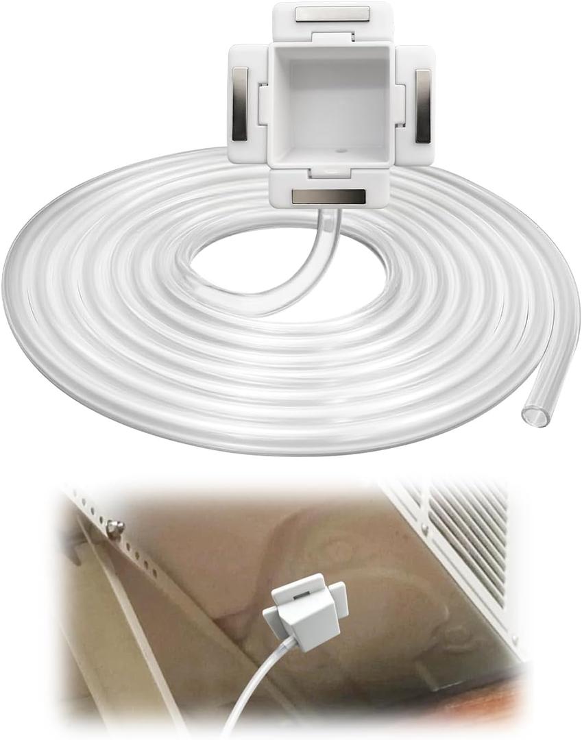 10FT Magnetic Air Conditioner Drain Hose,Window Air Conditioning Drainage Kit,Portable AC Drain Hose Connector, With Transparent Pipe, Suitable For Window Air Conditioning And Mini Split Units