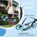 2-Wheel Foldable Kick Scooter for Kids, Teens & Adults Adjustable Handlebar, Smooth ABEC-7 Bearings, LED Wheels Option, Up to 220 lbs Max Load, Outdoor & School Commute Scooter, Gift for Boys&Girls