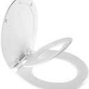 Mayfair NextStep2 Toilet Seat with Toddler Potty Training Seat Built-In, Slow Close, Easy Clean, Magnetic Removable Kids Seat, Made in USA, ROUND, White
